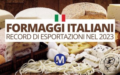 Formaggi italiani, record di esportazioni